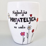 Lonec z ročno poslikavo Najboljša prijateljica